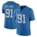 D.Lions #91 Tyleik Williams Player Blue Limited Throwback Vapor Untouchable STECN Stitched Jerseys