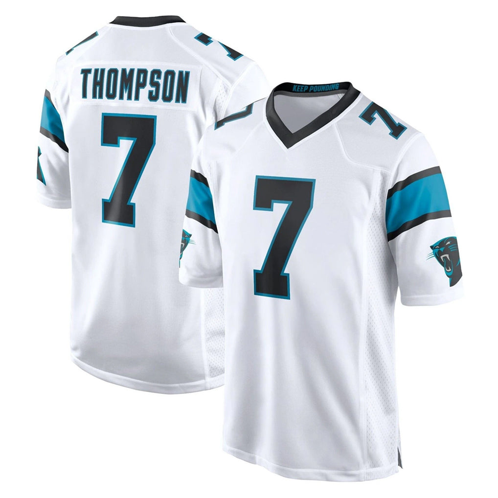 C.Panthers #7 Tre'von Moehrig Player White Game STECN Stitched Jerseys