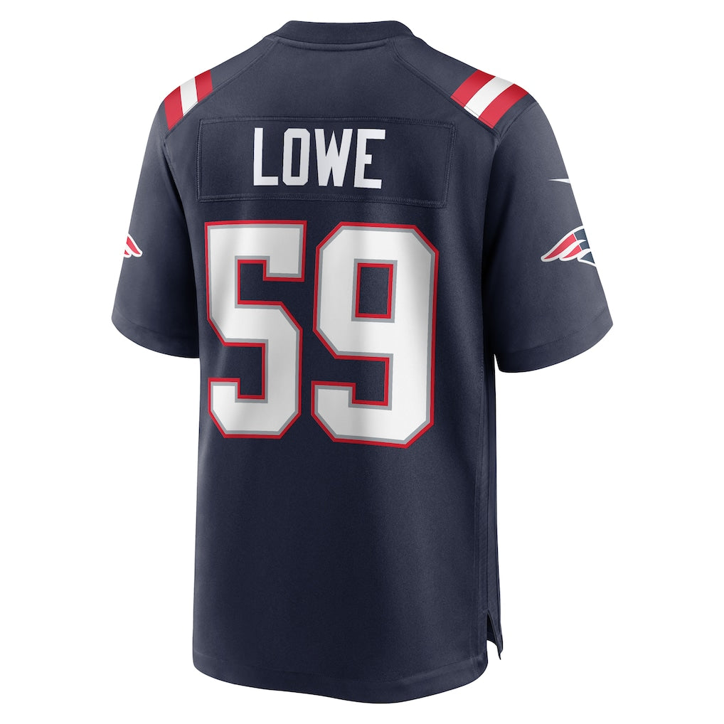 STECN NE.Patriots #59 Vederian Lowe Navy Game Retired Player Jersey